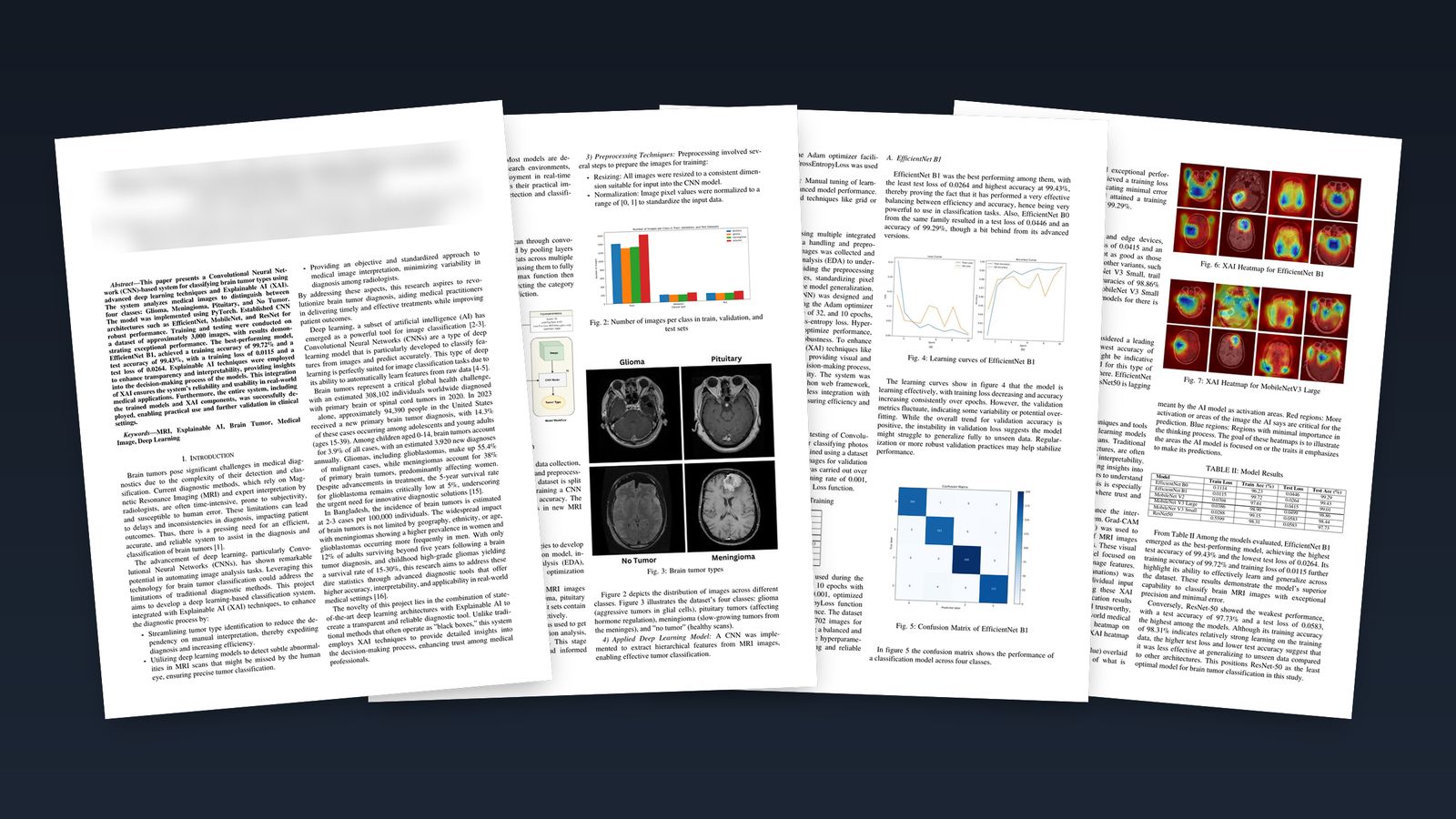 Pages of a conference paper on brain tumor classification